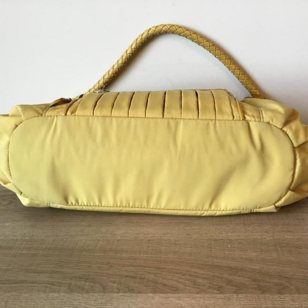 Brighton Yellow Shoulder Bag with Front Zipper Pockets - Picture 10 of 12